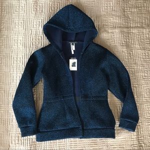 NWT Marc Jacobs blue glitter hoodie with cashmere